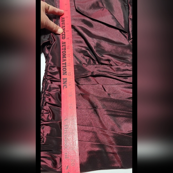 Signature by Larry Levine Formal Blouse Top Burgundy Size Medium NWT - Picture 9 of 11